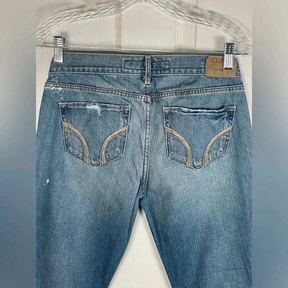 Hollister‎ Distressed Light Washed Bootcut Jeans Size 5L - Picture 7 of 10